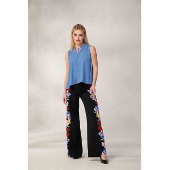 Bluza-tunica evazata - cu aspect vaporos - XL