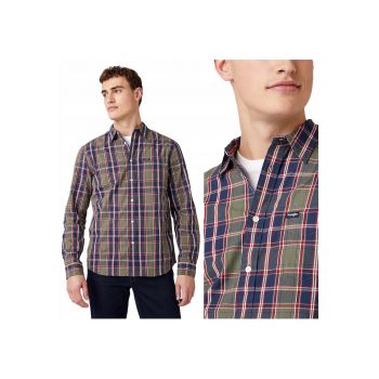 Camasa Barbati -  Ls 1Pkt Shirt - M INTL - Multicolor - Material 100% Bumbac - Croi Regular Fit - Inchidere Nasturi - Model Dominant Carouri