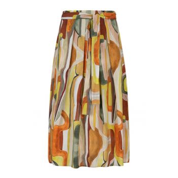 Fusta maxi cu model abstract
