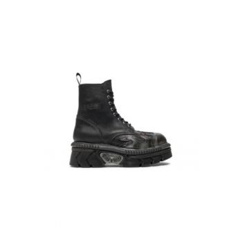 Ghete sport barbati  piele ecologica - negru - 36