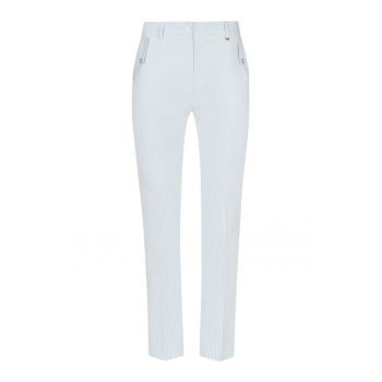Pantaloni conici cu imprimeu in dungi - 2XL