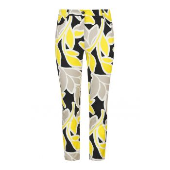 Pantaloni cu imprimeu floral - S