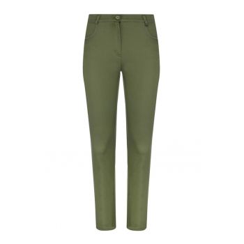 Pantaloni din bumbac cu talie medie