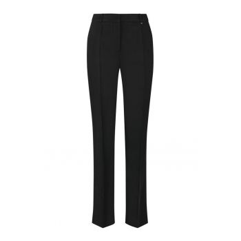 Pantaloni evazati din amestec de in
