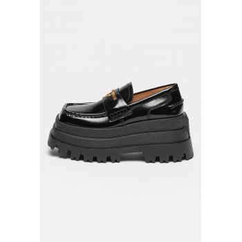 Pantofi loafer de piele cu aspect masiv Delusion