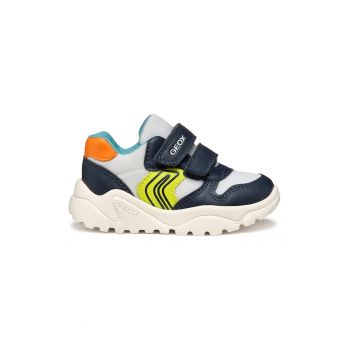 Pantofi sport cu velcro si garnituri din piele ecologica
