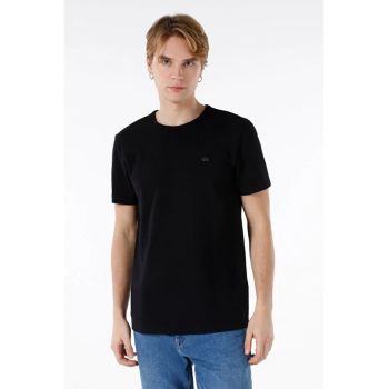 Tricou Cu Maneca Scurta De Barbati Negru Regular Fit CL1068565