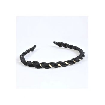Bentita neagra cu model impletit