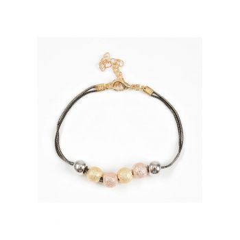 Bratara neagra cu accesorii multicolore -  Paris