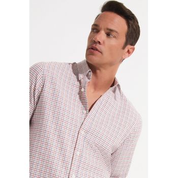 Camasa din bumbac cu model in carouri