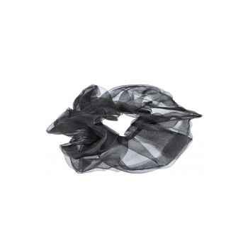 Elastic de par negru cu efect stralucitor
