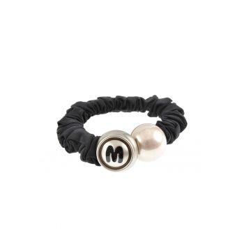 Elastic de par negru cu perla