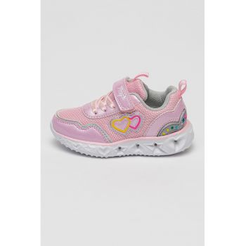 Pantofi sport cu velcro si LED-uri