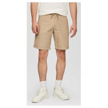 Q/S by s.Oliver Pantaloni scurti barbati chino - Jhon cu croiala Regular fit si talie medie - Crem - W29