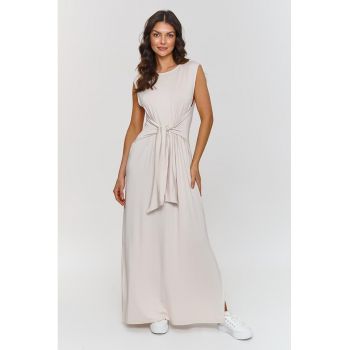 Rochie maxi evazata cu crapaturi laterale Rochie maxi evazata cu crapaturi laterale