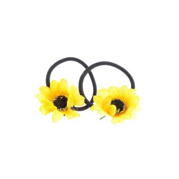 Set 2 elastice de par model floarea soarelui