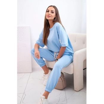 Set de bluza cu maneci scurte si pantaloni -