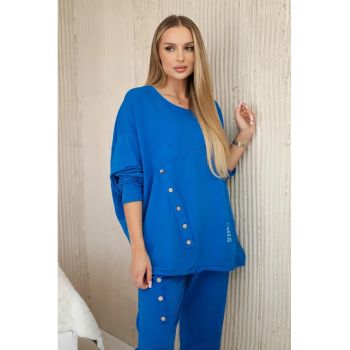 Set de bluza supradimensionata de bumbac si pantaloni - Set de bluza supradimensionata de bumbac si pantaloni -