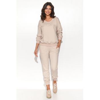 Set de bluzon cu maneci cazuti si pantaloni