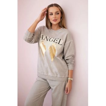 Set de hanorac cu imprimeu si pantaloni -