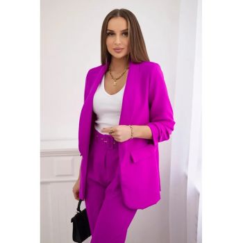 Set de sacou si pantaloni cu buzunar -
