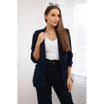 Set de sacou si pantaloni cu o curea -