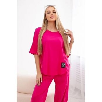 Set de tricou de bumbac si pantaloni -