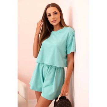 Set de tricou si pantaloni cu croiala ampla -