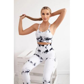 Set fitness cu bustiera si colanti push-up -