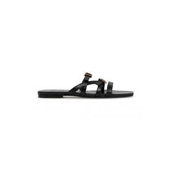 Slapi dama -  590559 - Piele naturala - Negru