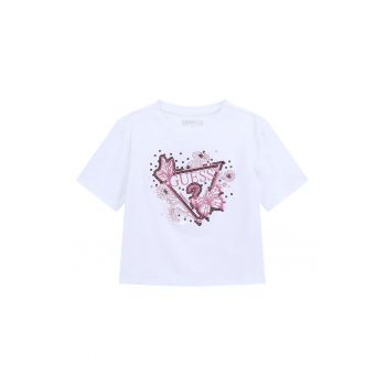 Tricou cu broderie logo si paiete