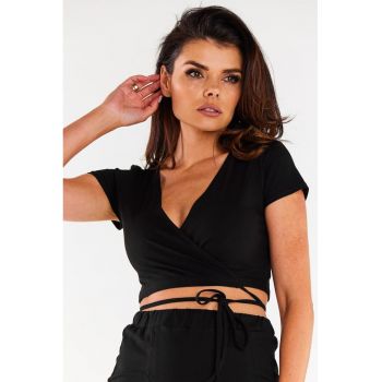 Bluza cu decolteu in V si model petrecut -