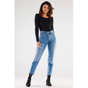 Bluza slim fit cu decolteu rotund si maneci lungi