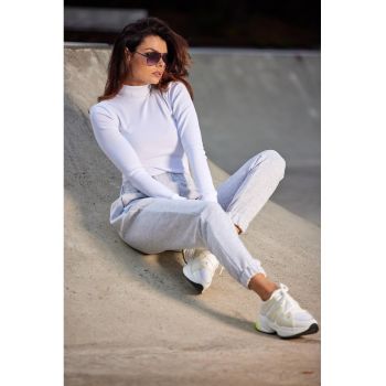 Pantaloni din bumbac cu talie elastica