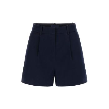 Pantaloni scurti cu talie inalta si pliuri ieftini