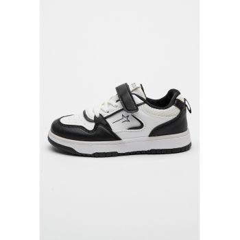 Pantofi sport de piele ecologica cu velcro