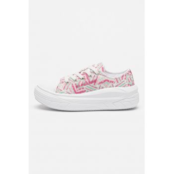 Pantofi sport din material textil cu imprimeu