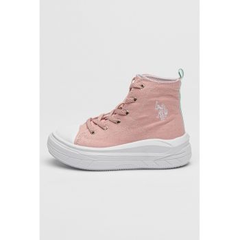 Pantofi sport din material textil cu model uni