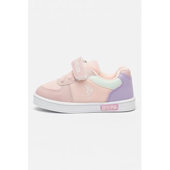 Pantofi sport din piele ecologica cu velcro