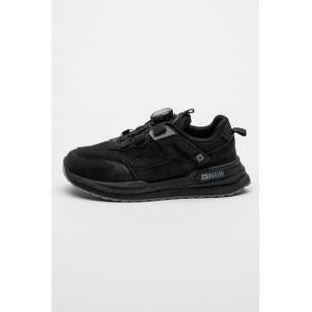 Pantofi sport low-cut de plasa si piele ecologica
