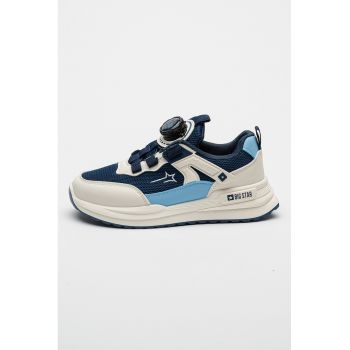 Pantofi sport wedge de plasa si piele ecologica