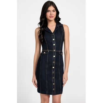 Rochie-camasa din denim din amestec de modal ieftina