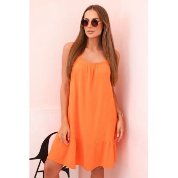 Rochie cu bretele si volane -
