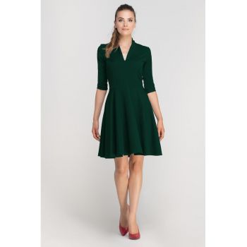 Rochie cu maneci 3/4 si croiala in A