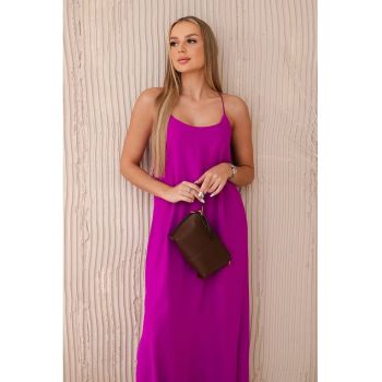 Rochie lunga cu bretele inguste -