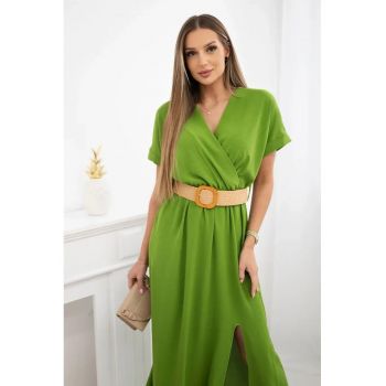 Rochie lunga cu o curea in talie -