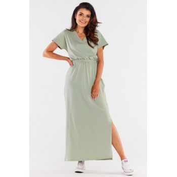 Rochie maxi cu insertie elastica Rochie maxi cu insertie elastica