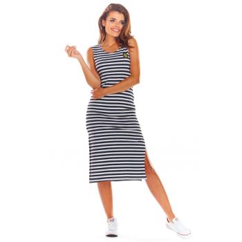 Rochie midi elastica cu slit