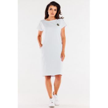 Rochie-tricou din bumbac cu maneci scurte -