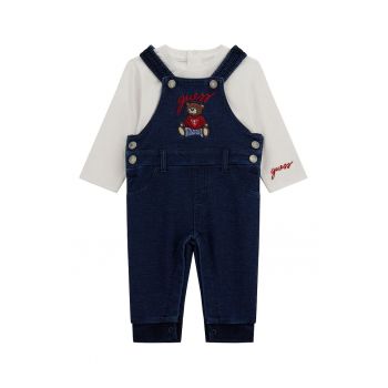 Set de bluza si salopeta cu logo brodat - 2 Piese
